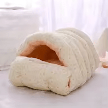 Maison pour chat nid douillet jaune confortable