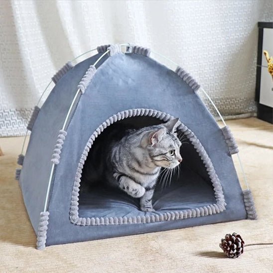 Maison pour chat tente camping pour son intimité 