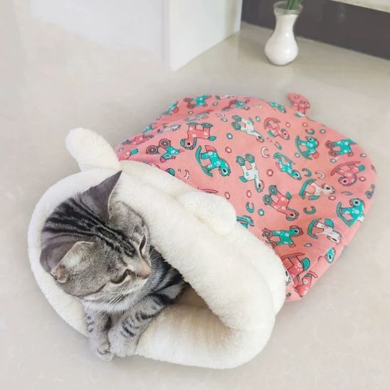 Panier pour Chat Couchage Rose pour relaxer