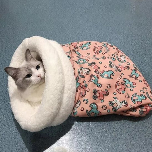 Panier pour Chat Couchage Rose pour repos