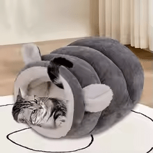 Panier pour chat forme de petite grotte douillette