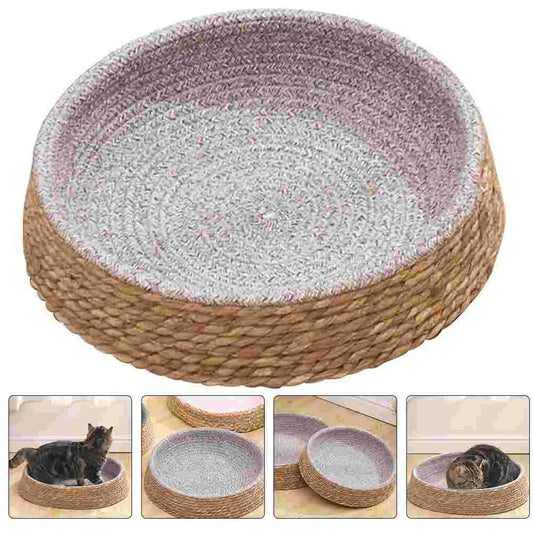Panier pour chat en rotin de grande qualité confortable