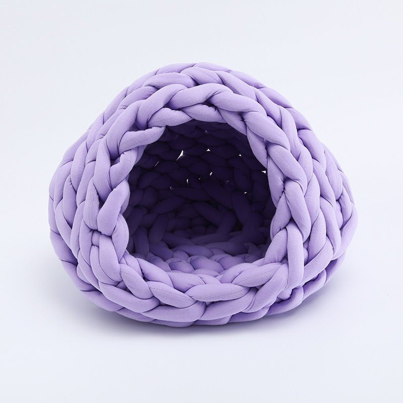 Panier pour chat tressé violet