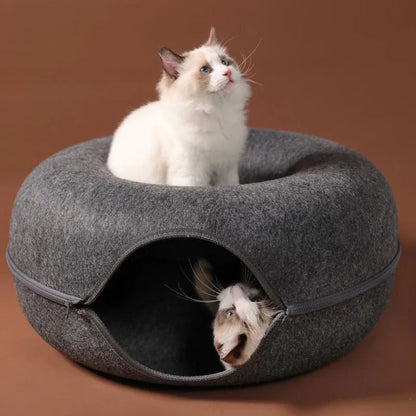 Lit pour Chat - ChatCondo™  Gris pour jouer à la cachette