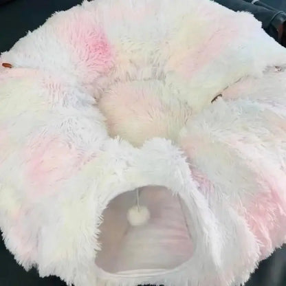 Lit pour Chat - CatLitTunnel™ Multicolore - Boutique Chat l'Heureux