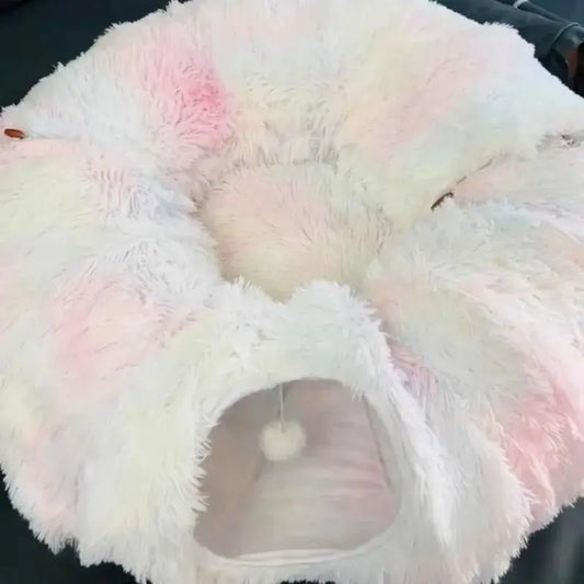 Lit pour Chat - CatLitTunnel™ Multicolore - Boutique Chat l'Heureux