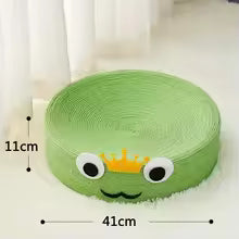 griffoir a chat gratte roche grenouille vert dimension de 41 cm par 11 cm