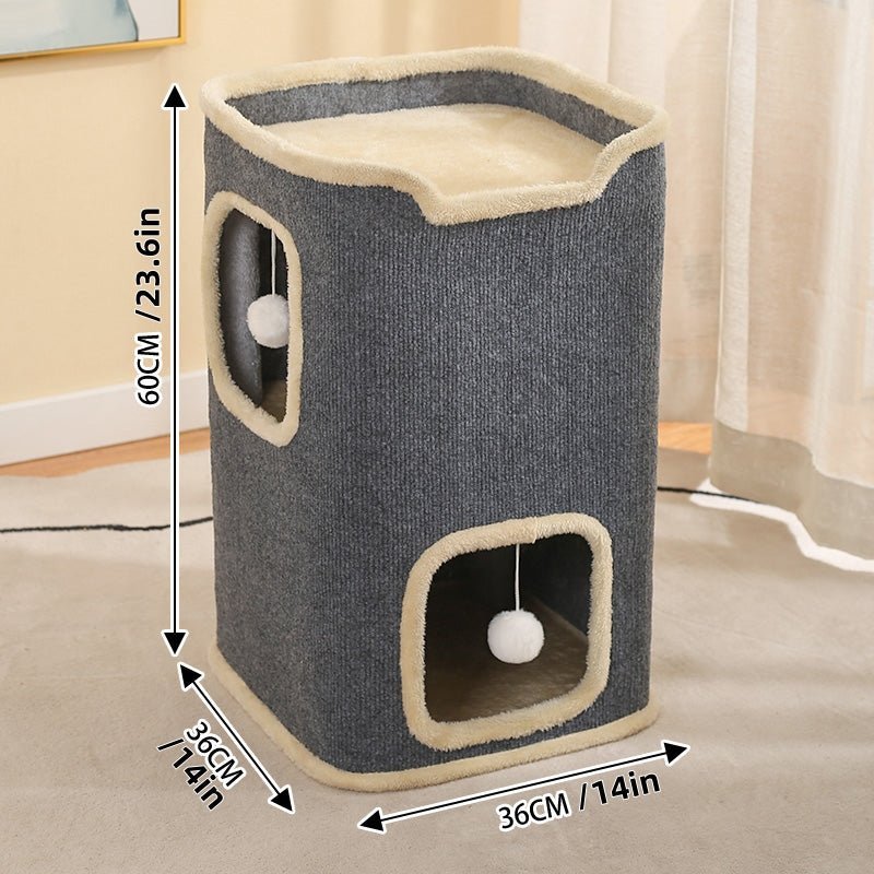 Maison pour chat condo dimension de 36cm par 36 cm par 60 cm