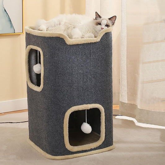 Maison pour chat condo confortable fait en hauteur